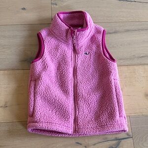 Vineyard Vines Kids Pink Fleece Vest XS 5/6